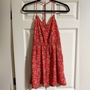 American Eagle Outfitters Red Floral Dress